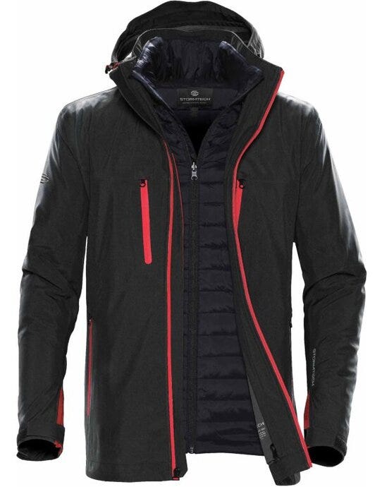 Stormtech Mens Matrix System Jacket - Black/Bright Red