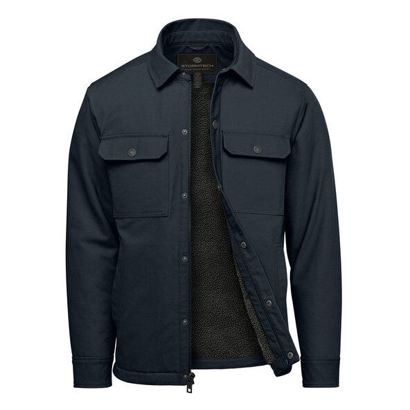 Stormtech Men's Oxide Sherpa Canvas Jkt - Navy