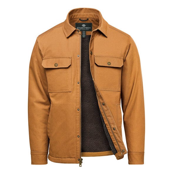 Stormtech Men's Oxide Sherpa Canvas Jkt - Camel