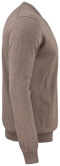 Cutter & Buck C&B Oakville V-Neck Sweater - Nougat Melange