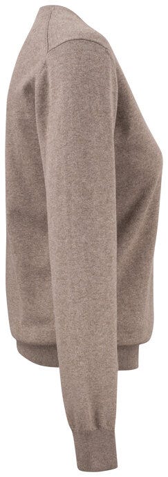 Cutter & Buck C&B Ladies Oakville V-Neck Sweater - Nougat Melange