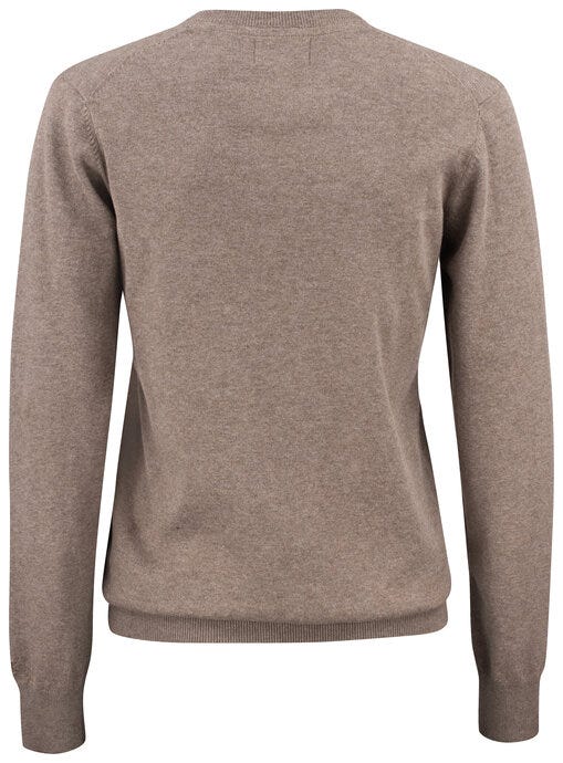 Cutter & Buck C&B Ladies Oakville V-Neck Sweater - Nougat Melange