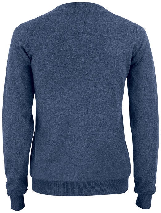 Cutter & Buck C&B Ladies Oakville V-Neck Sweater - Navy Melange