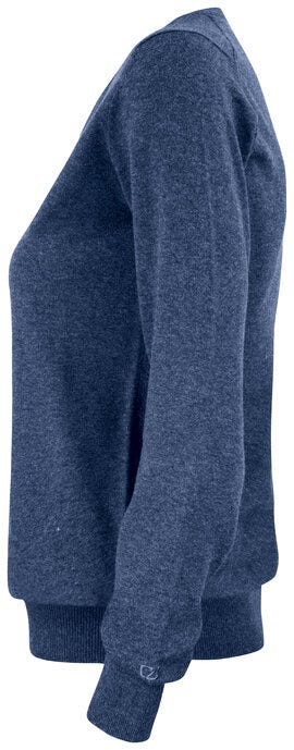 Cutter & Buck C&B Ladies Oakville V-Neck Sweater - Navy Melange