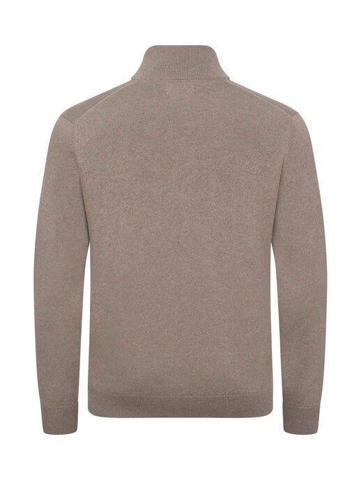 Cutter & Buck C&B Oakville Half Zip Sweater - Nougat Melange