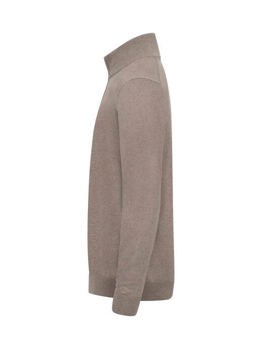 Cutter & Buck C&B Oakville Half Zip Sweater - Nougat Melange