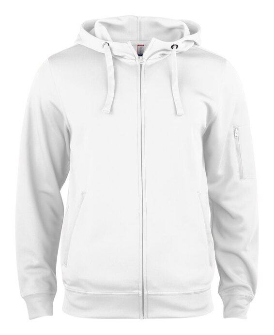Clique Basic Active Full Zip Hoody - White