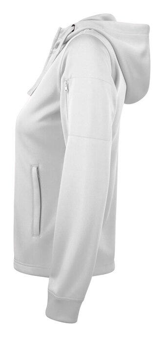 Clique Ladies Basic Active FZ Hoody - White