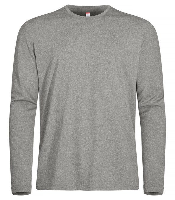 Clique Basic Active-T L/S - Grey Melange