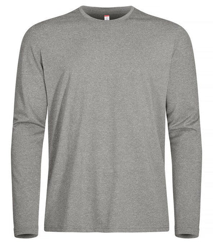 Clique Basic Active-T L/S - Grey Melange