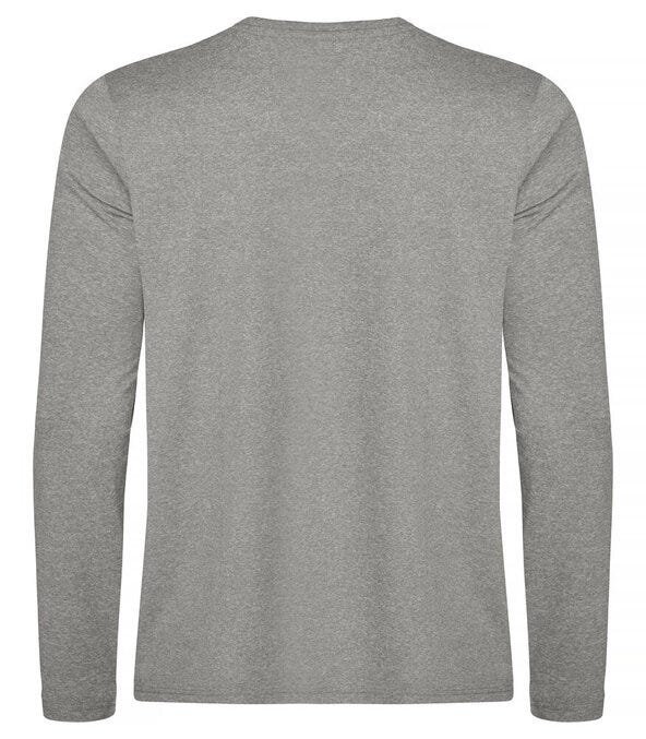 Clique Basic Active-T L/S - Grey Melange