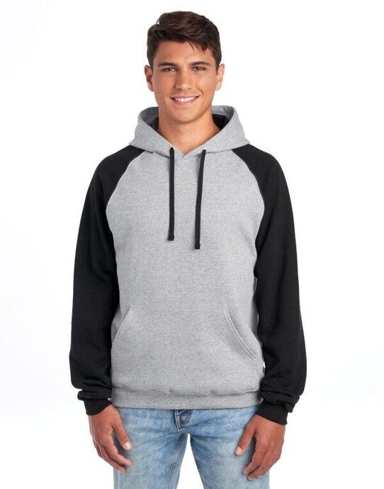 Jerzees NuBlend® Colour-Block Hood - Oxford/ Black