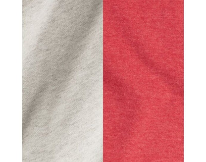 Jerzees NuBlend® Varsity Col-Block Hood - Oatmeal Heather/ Fiery Red Heather