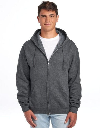 Jerzees NuBlend® Full-Zip Hooded Sweat - Black Heather