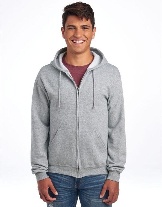 Jerzees NuBlend® Full-Zip Hooded Sweat - Athletic Heather