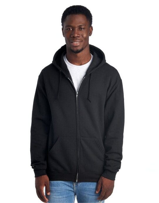 Jerzees NuBlend® Full-Zip Hooded Sweat - Black