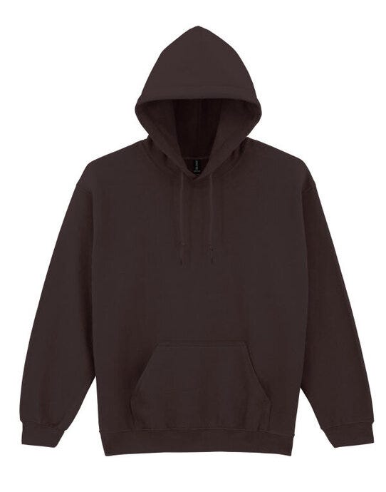Gildan Heavy Blend Adult Hood Sweatshirt - Dark Chocolate