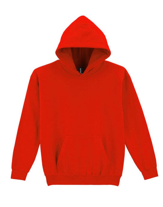 Gildan Heavy Blend Youth Hood Sweatshirt - Red