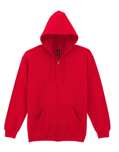Gildan Heavy Blend Adult Zip Hood Sweat - Red