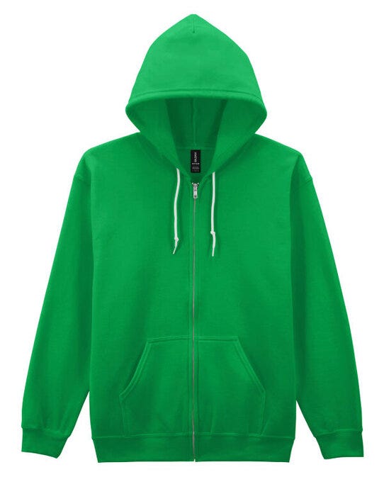Gildan Heavy Blend Adult Zip Hood Sweat - Irish Green