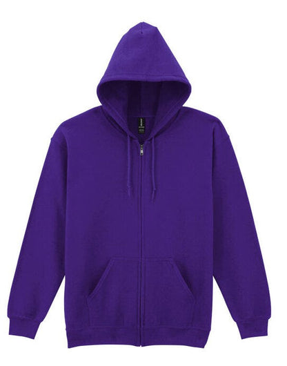 Gildan Heavy Blend Adult Zip Hood Sweat - Purple