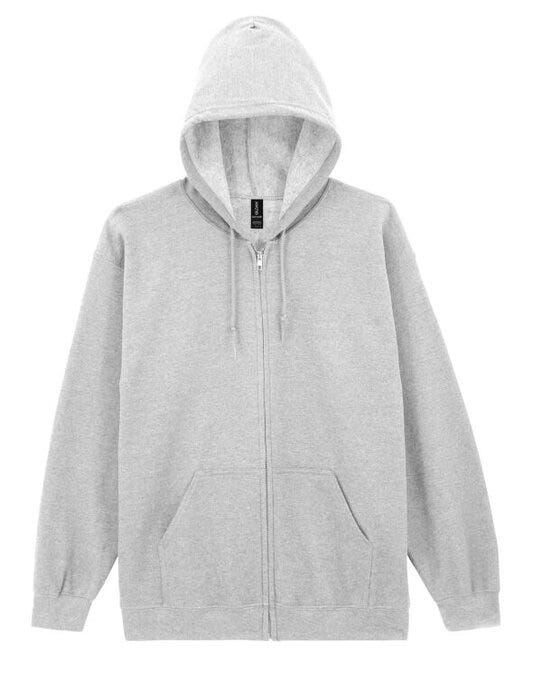 Gildan Heavy Blend Adult Zip Hood Sweat - Ash Grey