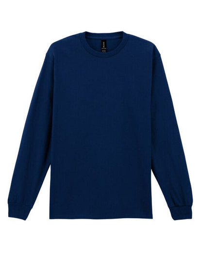 Gildan Ultra Cotton Adult L/Sleeve Tee - Navy Blue