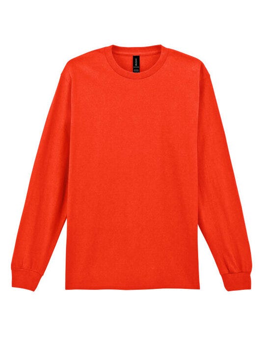 Gildan Ultra Cotton Adult L/Sleeve Tee - Orange