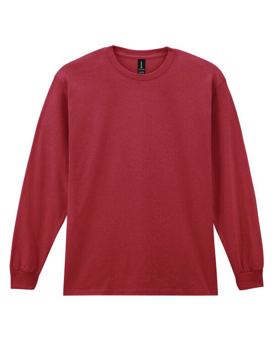 Gildan Ultra Cotton Adult L/Sleeve Tee - Cardinal