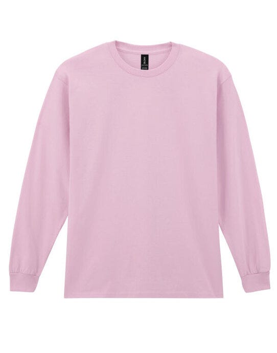 Gildan Ultra Cotton Adult L/Sleeve Tee - Light Pink