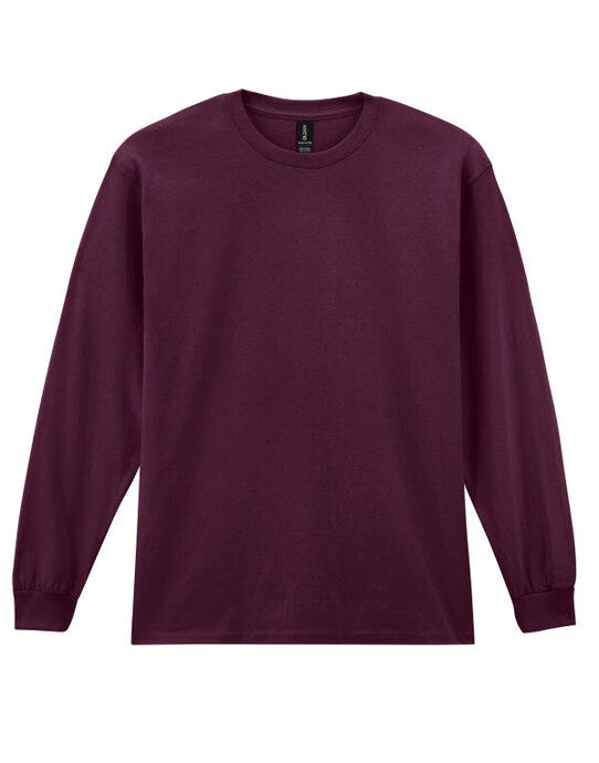 Gildan Ultra Cotton Adult L/Sleeve Tee - Maroon