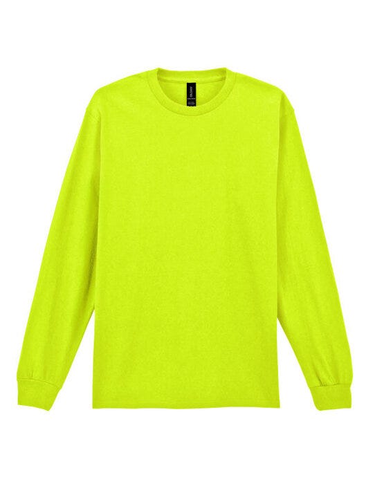 Gildan Ultra Cotton Adult L/Sleeve Tee - Safety Green
