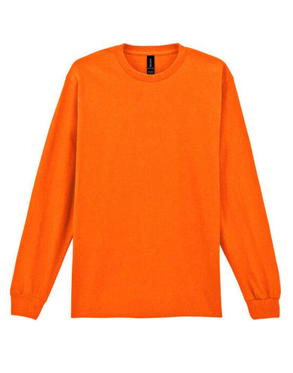 Gildan Ultra Cotton Adult L/Sleeve Tee - Safety Orange