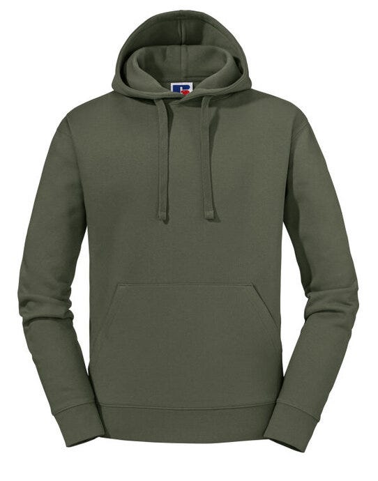 Russell Athletic Russell Mens Authentic Hooded Sweat - Olive