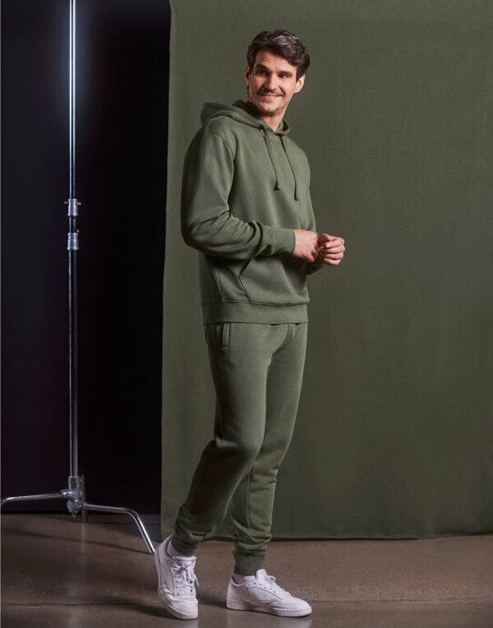 Russell Athletic Russell Mens Authentic Hooded Sweat - Olive