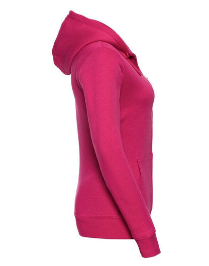 Russell Athletic Russell Ladies Authentic Zipped Hood Jkt - Fuchsia