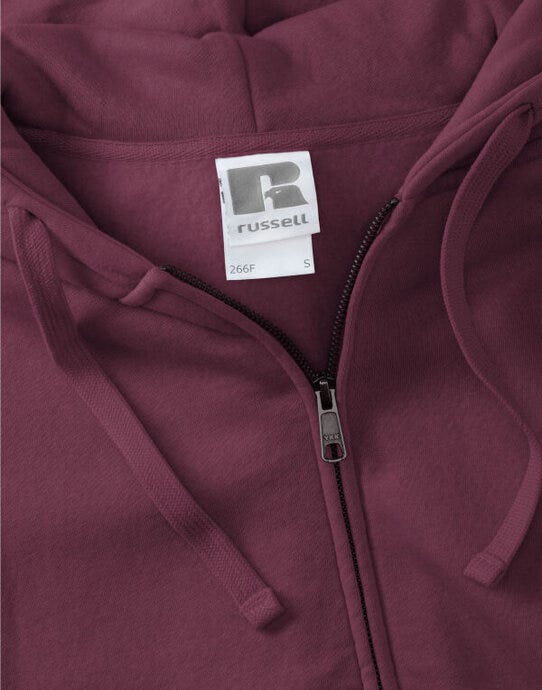 Russell Athletic Russell Ladies Authentic Zipped Hood Jkt - Burgundy