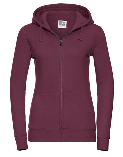 Russell Athletic Russell Ladies Authentic Zipped Hood Jkt - Burgundy
