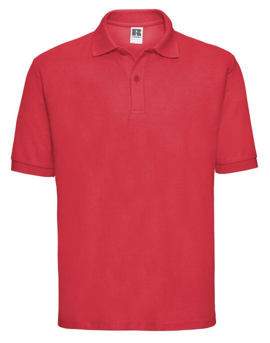 Russell Athletic Russell Men's Classic Polycotton Polo - Bright Red