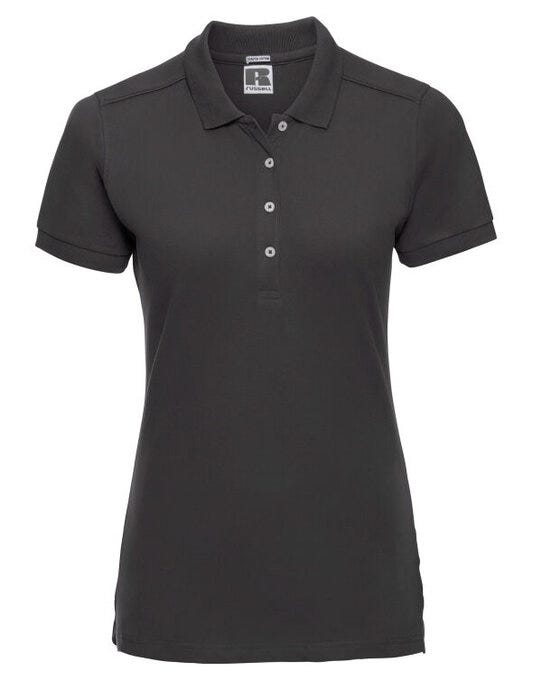Russell Athletic Russell Ladies Fitted Stretch Polo - Black