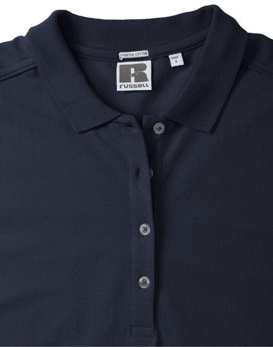 Russell Athletic Russell Ladies Fitted Stretch Polo - French Navy