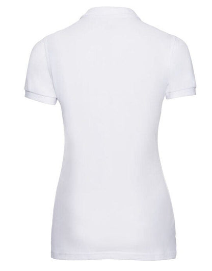Russell Athletic Russell Ladies Fitted Stretch Polo - White