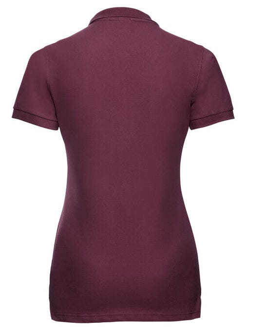 Russell Athletic Russell Ladies Fitted Stretch Polo - Burgundy