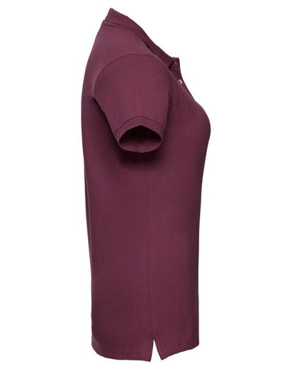 Russell Athletic Russell Ladies Fitted Stretch Polo - Burgundy