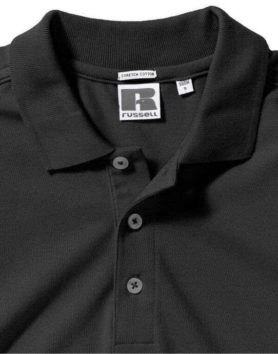 Russell Athletic Russell Mens Fitted Stretch Polo - Black