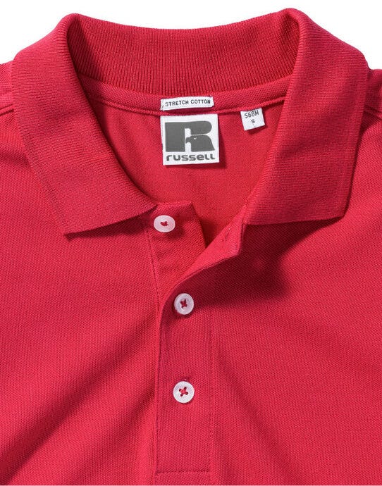 Russell Athletic Russell Mens Fitted Stretch Polo - Classic Red
