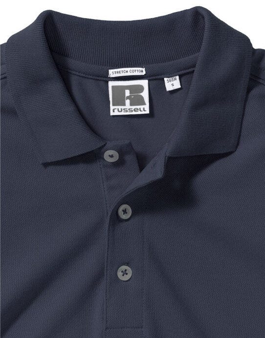 Russell Athletic Russell Mens Fitted Stretch Polo - French Navy