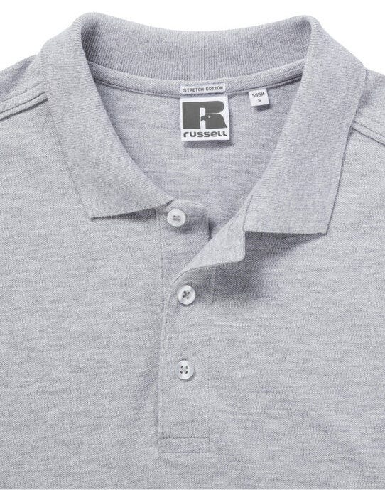 Russell Athletic Russell Mens Fitted Stretch Polo - Light Oxford