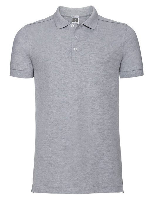 Russell Athletic Russell Mens Fitted Stretch Polo - Light Oxford