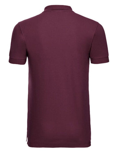 Russell Athletic Russell Mens Fitted Stretch Polo - Burgundy